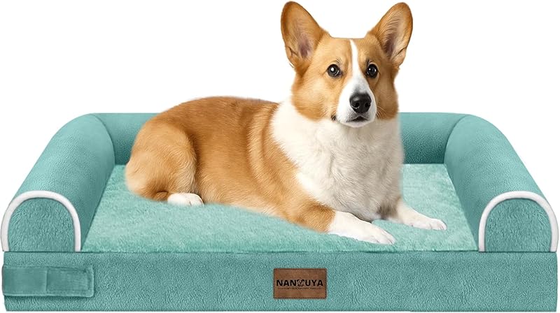 Large Dog Bed Orthopedic Washable: Beds Bolster XL Bed Large Big Dogs Memory Foam Couch Sofa Waterproof with Removable Cover