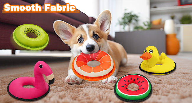 Squeaky Dog Toys, Floating Dog Toys for Indoor or Outward Play, Swim Ring Design Interactive Dog Gifts for Small and Medium Dogs - 2pack
