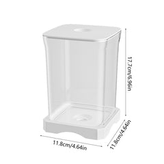 Ikohbadg Mini Self-Cleaning Aquarium LED Cube Ecosystem, Desktop Aquarium Starter Kit LED Lighting Design, Fake Fish Tank Mini Aquarium, Fake Aquarium Decorative Lamp, Gift for Kids, White