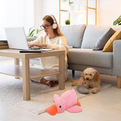 Duck Dog Toy for Dogs,2025 Upgrade Durable Calming Ducks Dog Toy,Squeak Dog Toys for Small Dogs Stuffed Duck Dog Toys for Puppy Small Dog Indoor Puppy Essentials (Yellow#)