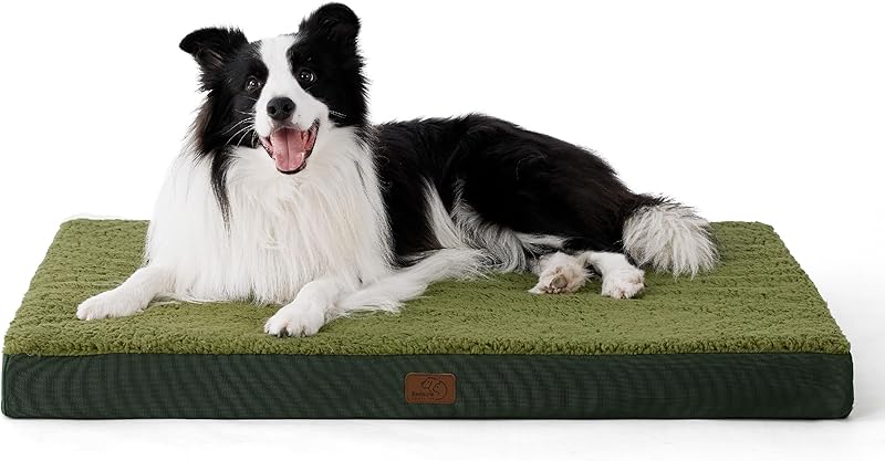 Bedsure Dog Bed Large Sized Dog - Orthopedic Waterproof Pet Beds with Removable Washable Cover, Egg Crate Foam Puppy Mat, Suitable for Pet Up to 65 lbs
