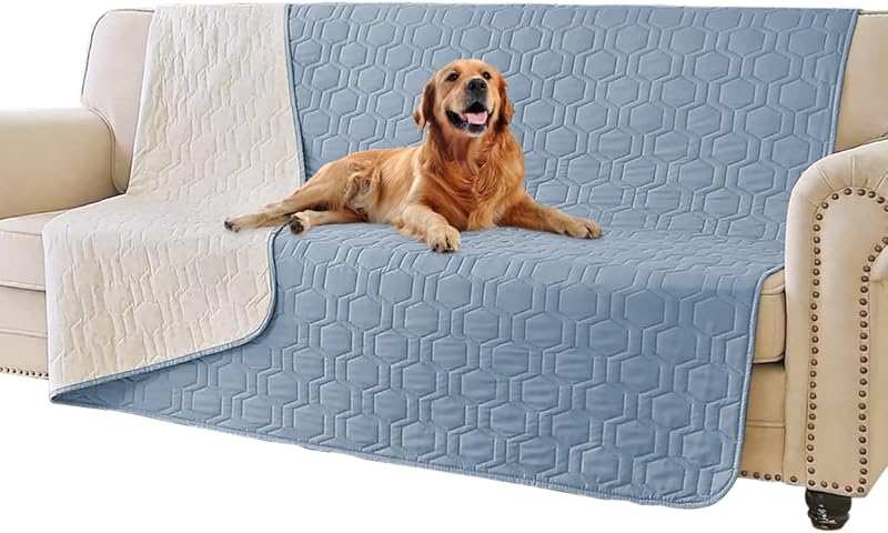 Waterproof and Anti-Slip Dog Bed Cover and Pet Blanket Sofa Pet Bed Mat ，car Incontinence Mattress Protectors Furniture Couch Cover for Most Cats Dogs, Pets（52x82-Ivory）
