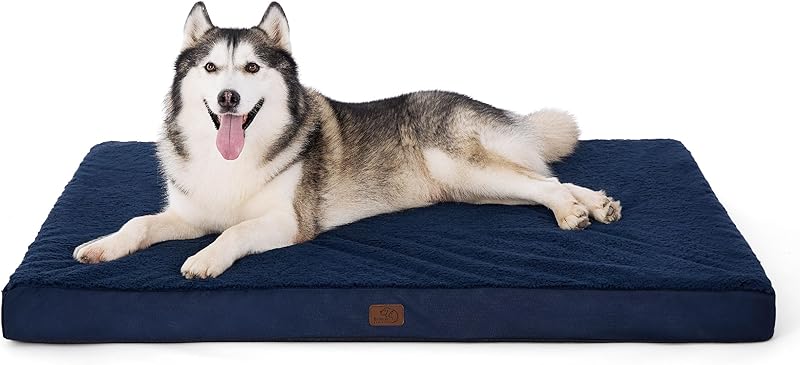 Bedsure Dog Bed Large Sized Dog - Orthopedic Waterproof Pet Beds with Removable Washable Cover, Egg Crate Foam Puppy Mat, Suitable for Pet Up to 65 lbs
