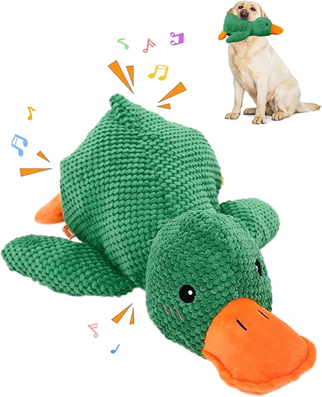 9in Quack-Quack Duck Dog Toy, 2025 New The Mellow Dog Calming Dogs' Emotional Support for Indoor Puppy, Yellow Best Friends Calming Duck Toy for Dogs (Yellow)
