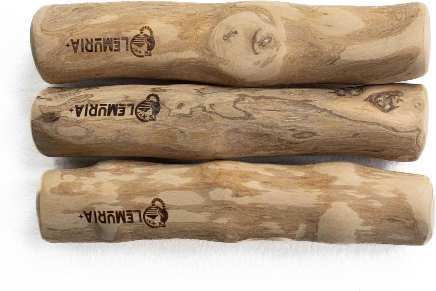 lemuria Set of 3 Coffee Wood Dog Chew Stick Toy, Natural Durable Real Wooden Bone Sticks for Dogs, Safe Dental Cleaning Chews for Teething Puppy, Stress Relief for Large Giant Dogs (Extra Large)
