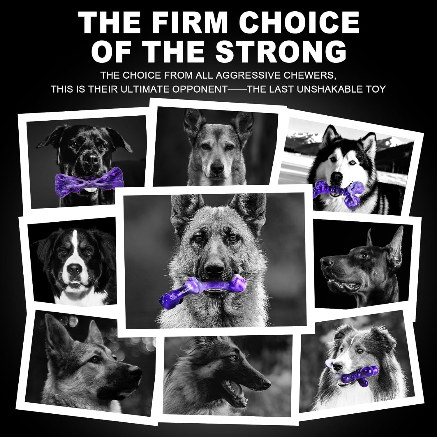 4-Pack Indestructible Chew Toys for Extra-Large Dogs - Aggressive Chewers, Durable Nylon Bone, Heavy Duty Long-Lasting Dog Toys for Large Breed & Strong Chewers
